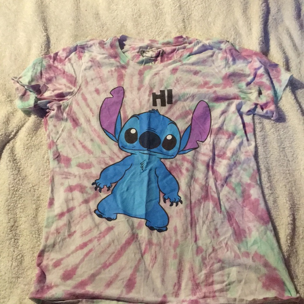 Disney stitch tie dye shirt